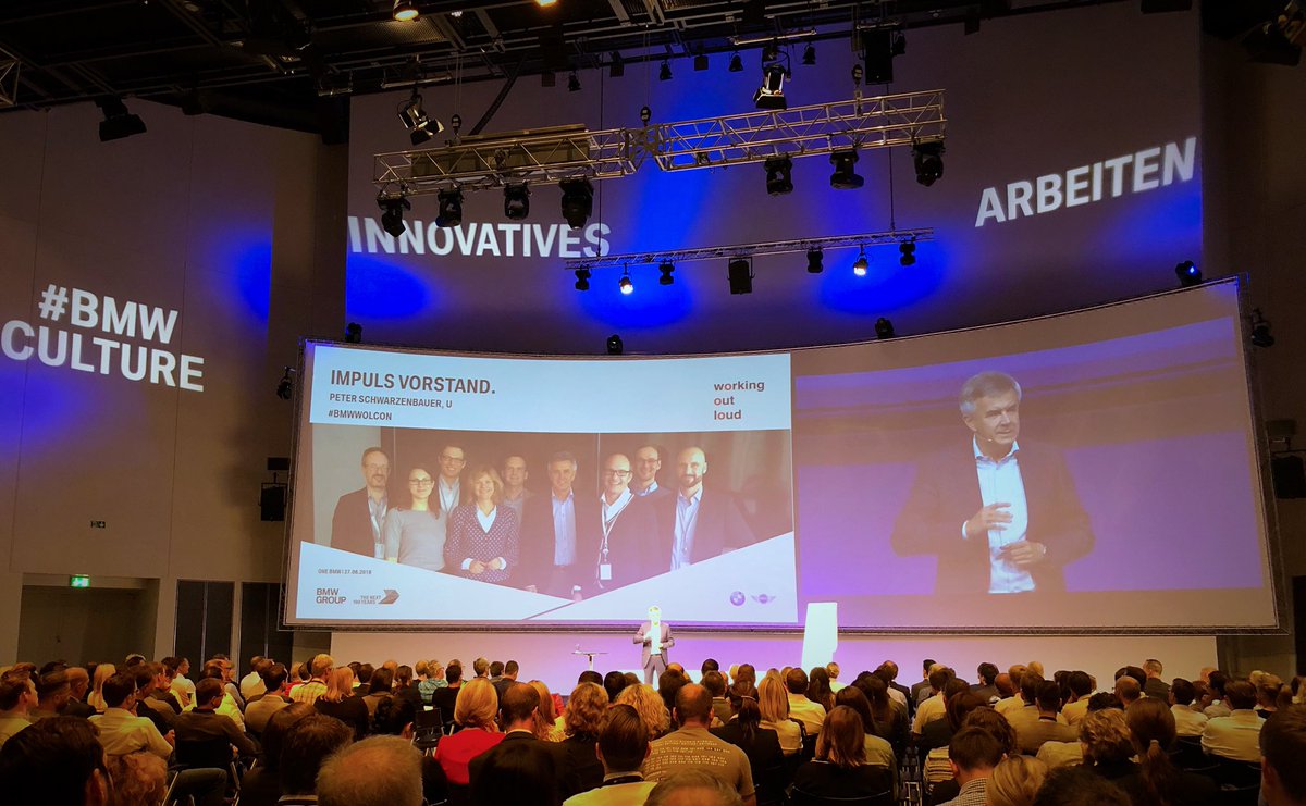 Carlchen1981's tweet photo. Getting Impulses by Member of BMW Group Board Peter Schwarzenbauer at Working Out Loud - Innovative Working Event with @BMWKarriere and 500 colleagues.
#BMWWOLCON
#WORKINGOUTLOUD
#WOL
#BMWCAREERS
#SHAREYOURPASSION https://t.co/HSMiZcWEAs