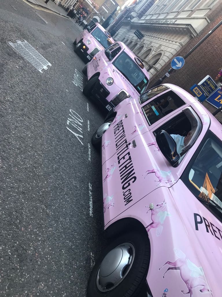 SherbetMediaLdn's tweet photo. 💎💘 Celebrities love @OfficialPLT Taxis at PLT x @MayaJama collection launch party 💘💎@NatashaSandhu @abigail_clarke
#taxi4plt #pltxmayajama #prettylittlething #taxiadvertising #pinktaxis #pinkcabs #londontaxi https://t.co/o56xkEpjfJ