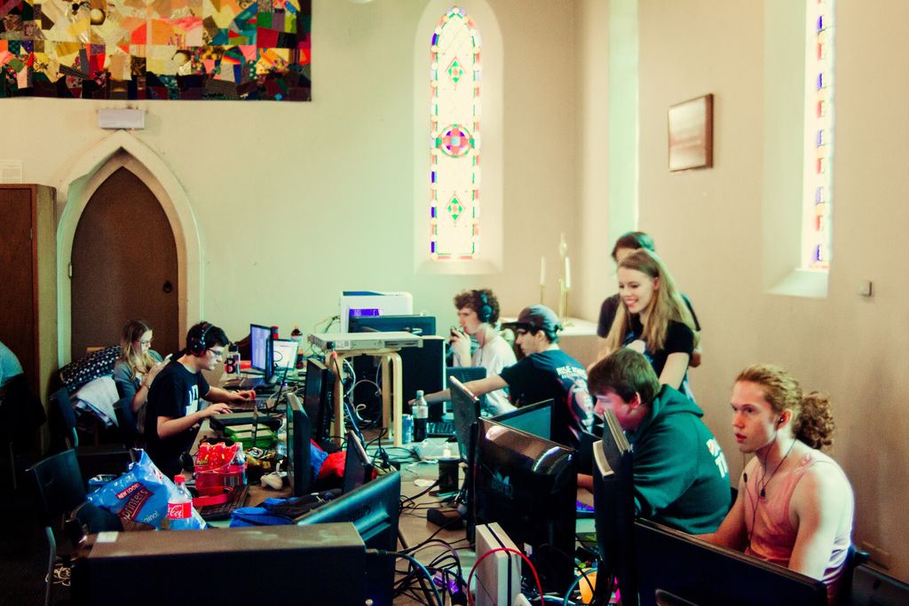 ReliefLans's tweet photo. We host our #LAN in a #church (yep), with 150 years of history. Beautiful building, with beautiful gamers! Thanks St John's for hosting our events for free for nearly 10 years! We couldn't do it without you! https://t.co/zm46i3OVQV