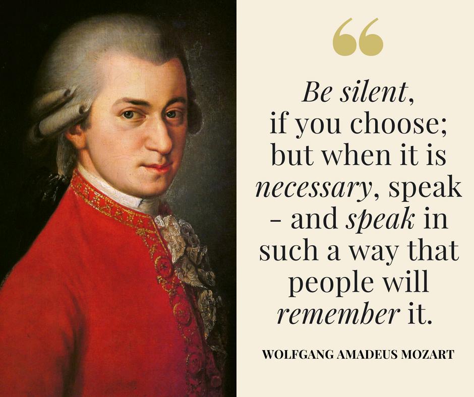 Words to live by. #QuoteOfTheDay #ClassicalMusic #Mozart