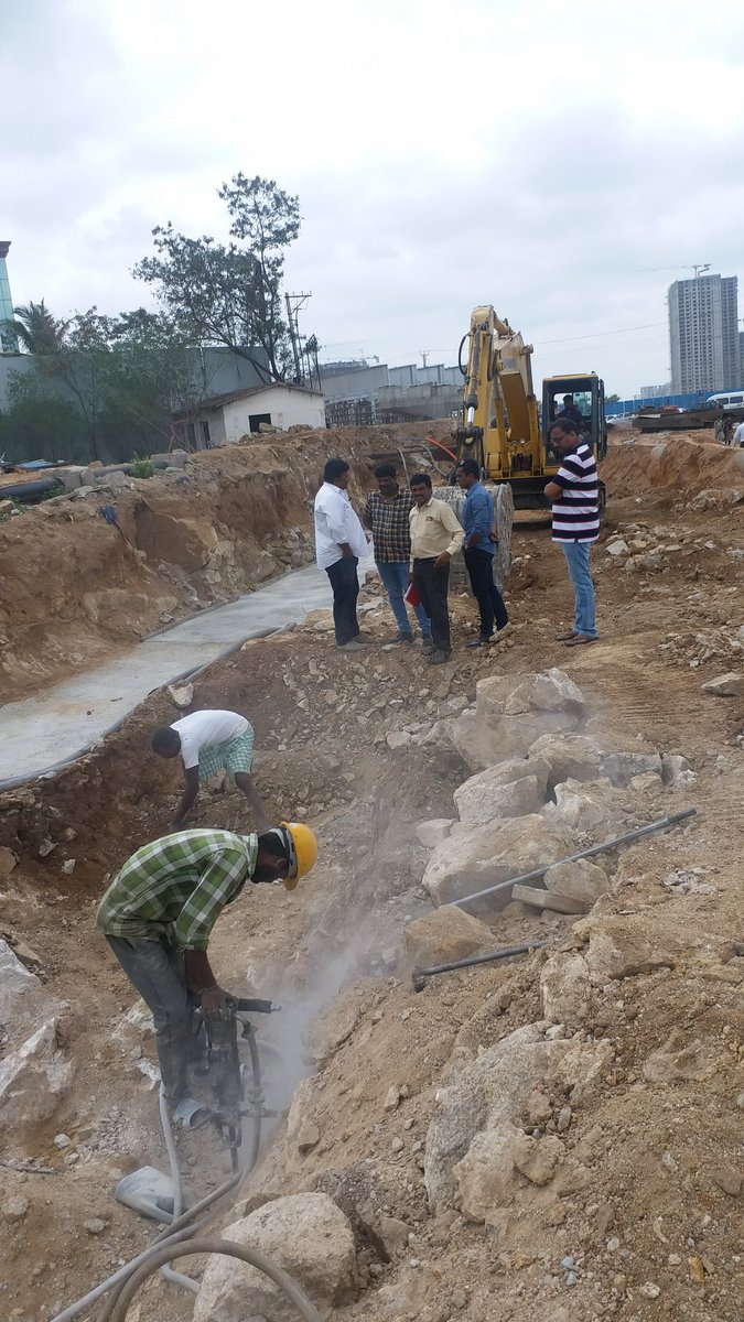 Sir.
     Shifting of 600mm dia ms pipe line work under progress at Mind space Raheja IT under Madhapur section.