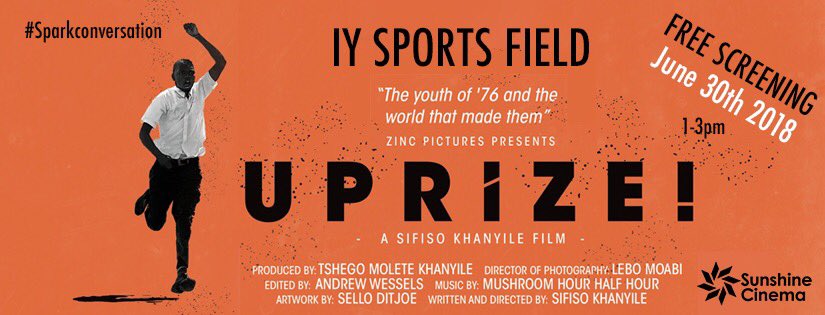 Our final free screening of Uprize for Youth Month this Saturday #imizamoyethu <a href="/CityofCapeTown_/">City of Cape Town</a> <a href="/lalelaproject/">Lalela</a> <a href="/HoutBayNews/">HoutBayNews</a> <a href="/Houtbayorg/">Hout Bay</a> <a href="/i_love_houtbay/">i_love_houtbay</a> #solarcinema #mobilecinema