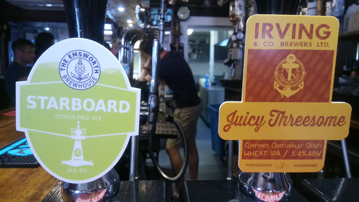 Couple of new local beers on @BlueBellEMS today! Both great thirst-quenchers on a hot summer day in @EmsworthLife, good work @EmsBrewhouse and @IrvingCoBrewing! #RightSaucy