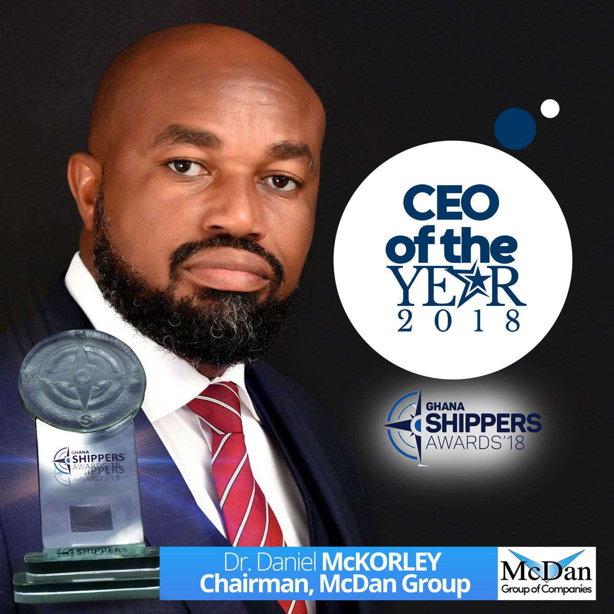 From McDan Shipping staff to our CEO (Dr. Daniel McKorley) , we congratulate you on winning this honorary award... #ghanianceo
#ghana #africa #africanceo #ceo #ceolife #ceomillionaires #mcdangroup #mcdanshipping