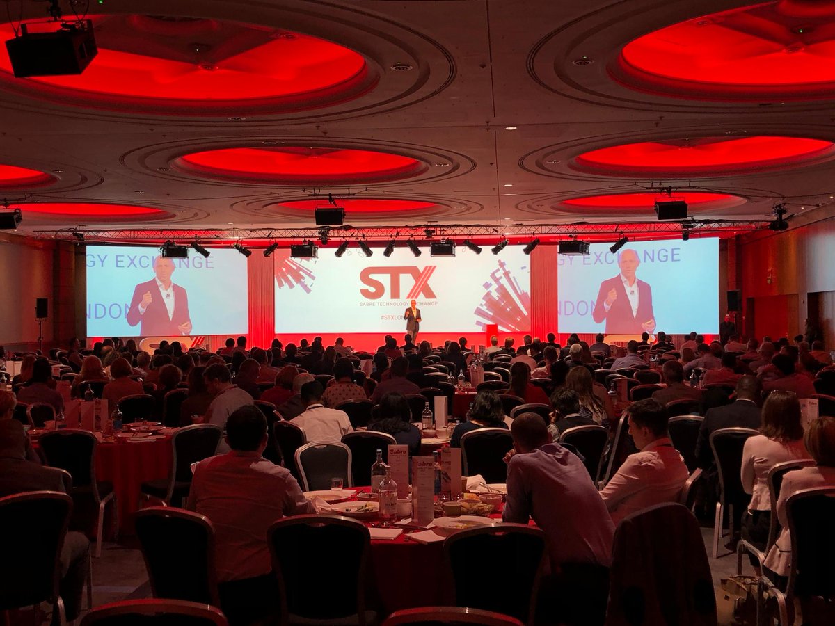Sabre_Corp's tweet photo. Sean Menke has the stage one last time for the closing session. Thanks for making #STXLondon a hit - we'll see you next year! https://t.co/CQ41cj64Ii