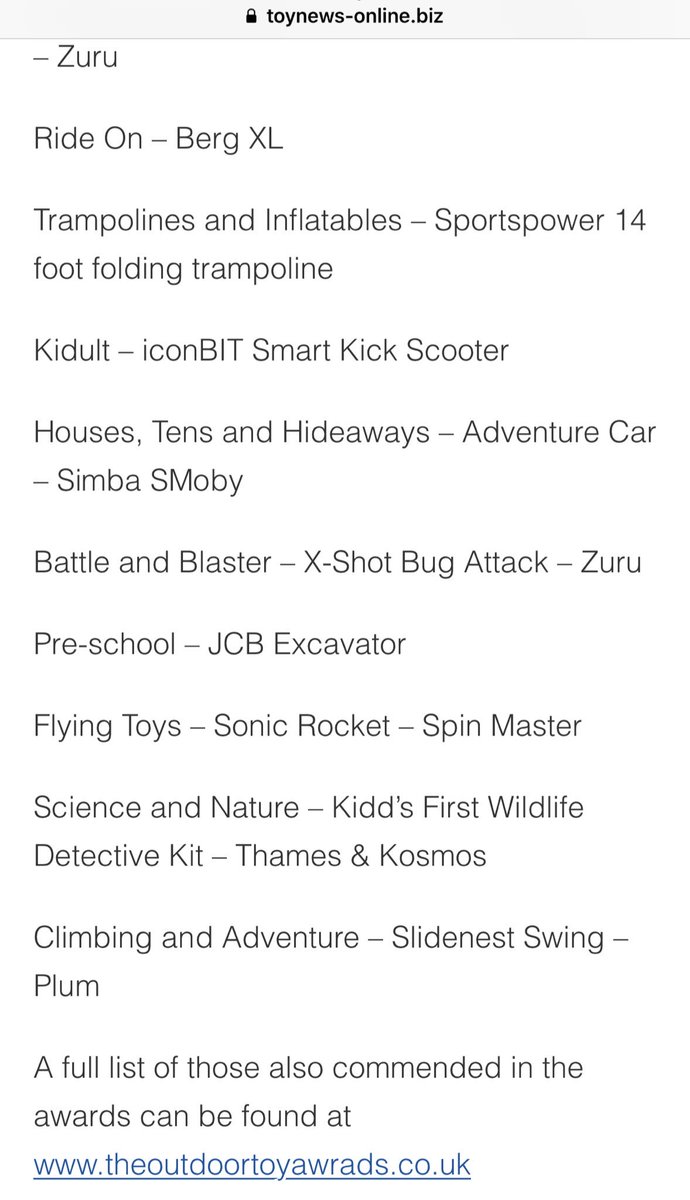 Thanks @ToyNewsOnline for this amazing article it was such a #amazing day #outdoortoyawards was lit! 💥💥 we defo let the games begin! #trampolines #scooters and #waterbombs let’s have it!! ❤️ @epicmaguk