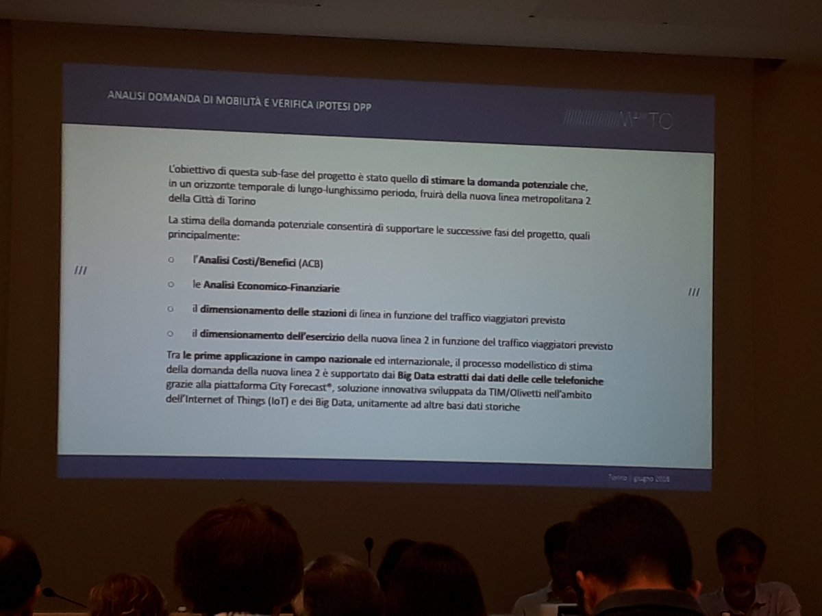 emmepirra's tweet photo. @suits_project city partner @twitorinoEU presenting innovative use of Big Data from cell phone for the design of its metro line https://t.co/iXqdR2hMWS