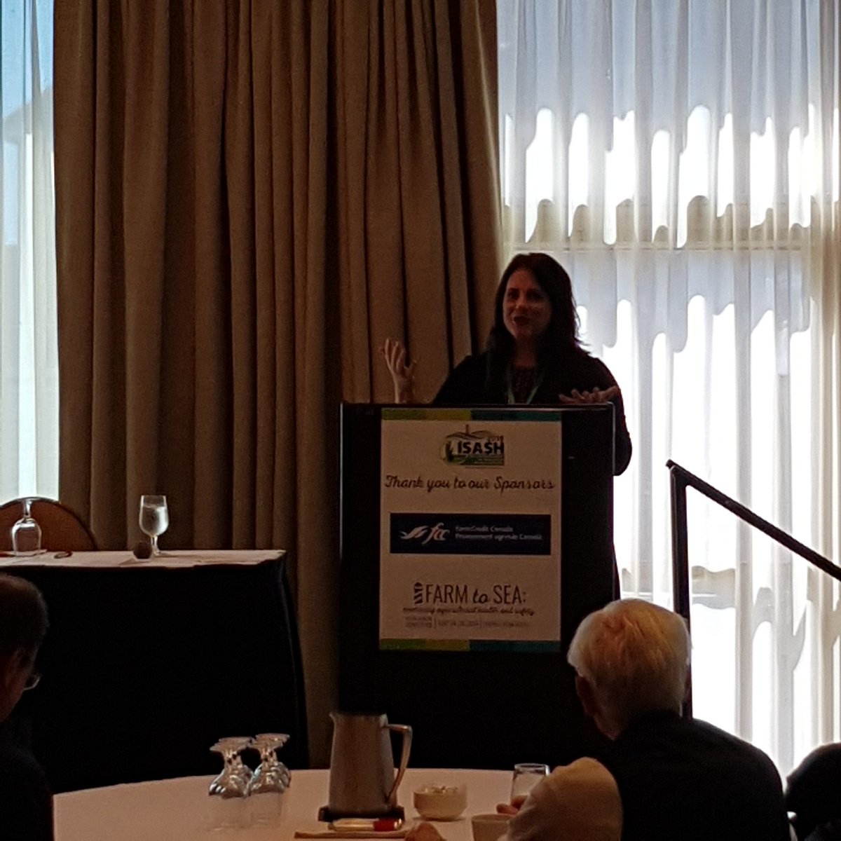 planfarmsafety's tweet photo. The very excellent @AndriaBitton talks #farmer #MentalHealth at #ISASH2018. Thanks to @FCCagriculture for your support of this plenary. @domoreag #CdnAg https://t.co/f4bxflVNze