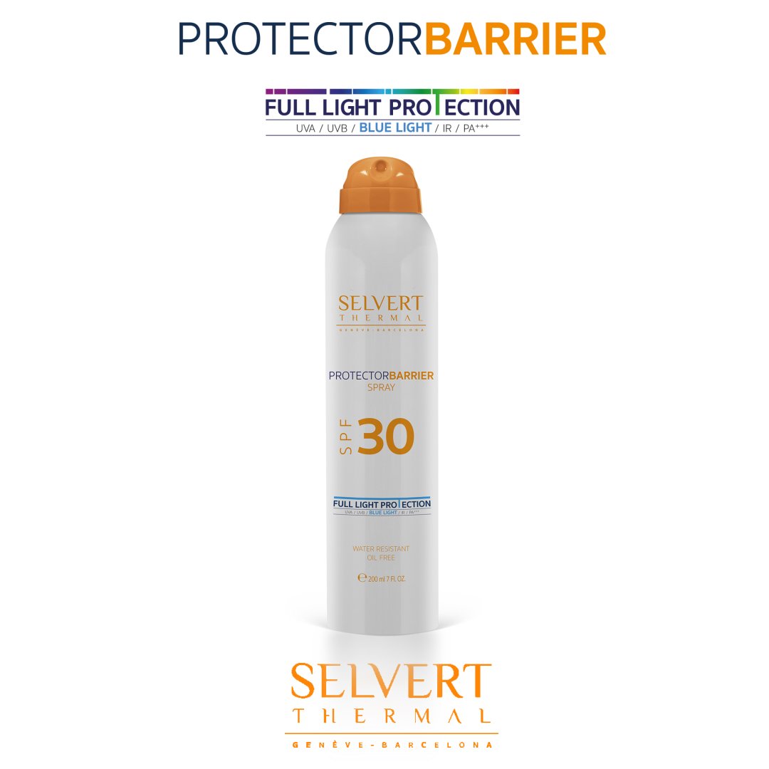 Protector Barrier Spray SPF 30
¡Spray 360º, aplícalo en cualquier posición!
Refrescante y de textura fluida no grasa. Excelente #protección para la piel frente a los efectos nocivos de los rayos #UVA #UVB #BlueLight #IR.
#solares #sun #summer #sol #fulllightprotection  #Protector