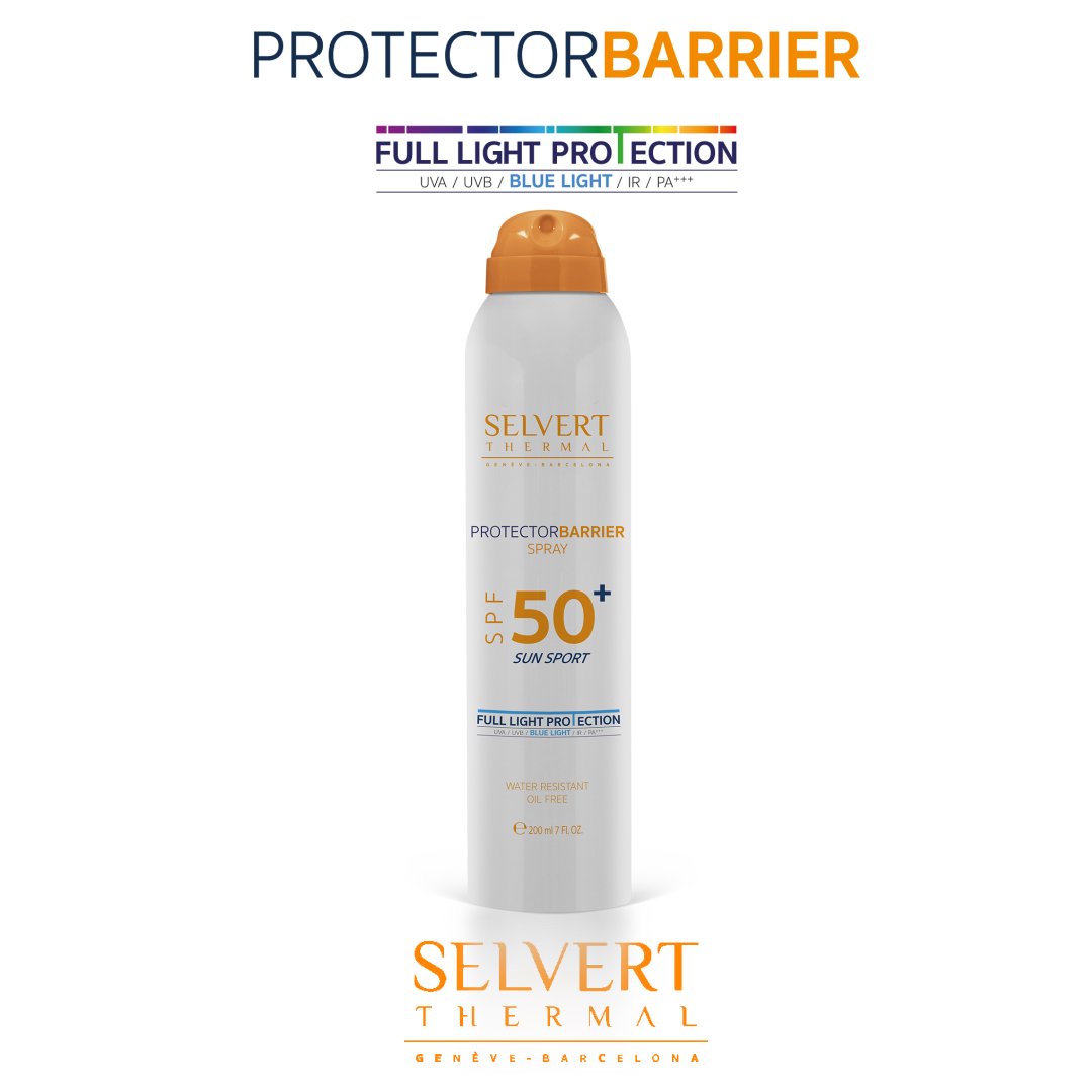 Protector Barrier Spray SPF 50 SUN SPORT
¡Spray 360º, aplícalo en cualquier posición!
Refrescante y de textura fluida no grasa. Excelente #protección para la piel frente a los efectos nocivos de los rayos #UVA #UVB #BlueLight #IR
#solares #sun #summer #sol #fulllightprotection