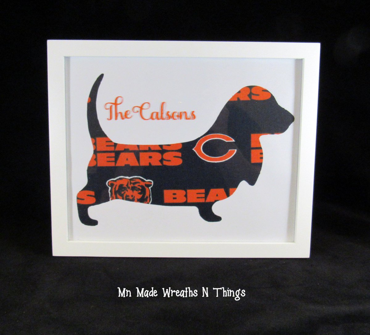 Mnmadewreathsnthings On Twitter Chicago Bears Basset Hound