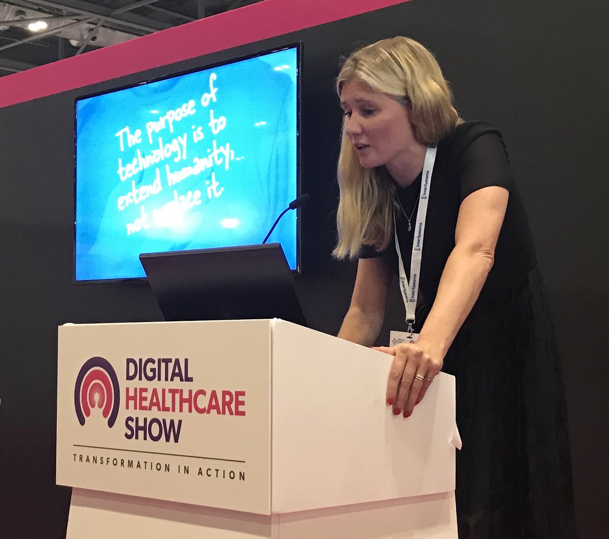 Michaelwsh's tweet photo. @JulietBauer speaking on digital health enabling better person-centred health and care - need to build an ecosystem that works @HealthPlusCare #HealthPlusCare18 https://t.co/kccx3SPYm8