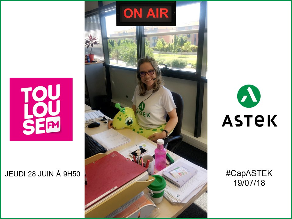 Axelle_Rolland's tweet photo. Oyez Oyez ! Jeudi 28 Juin à 9h50 précisément, branchez-vous sur la fréquence 92.6 @ToulouseFM pour écouter notre @charline_magri internationale présenter @astekgroup ainsi que la soirée #CapASTEK en 3 petites minutes !!! #Charlineanimatriceradio #asteklife #staytuned #ToulouseFM https://t.co/ZMaXy3rCtp