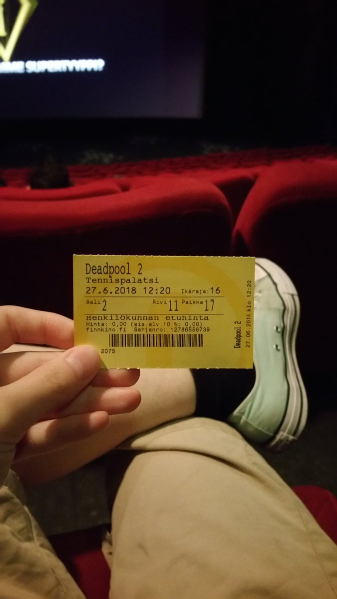 Sesh_Mesh's tweet photo. Whaaat this is like just only a 4th time watching #Deadpool2 😅. Missed #cable, #dominomf, #Deadpool and the whole damn gang too much to not go see it again 😂. https://t.co/y1x2097fNA