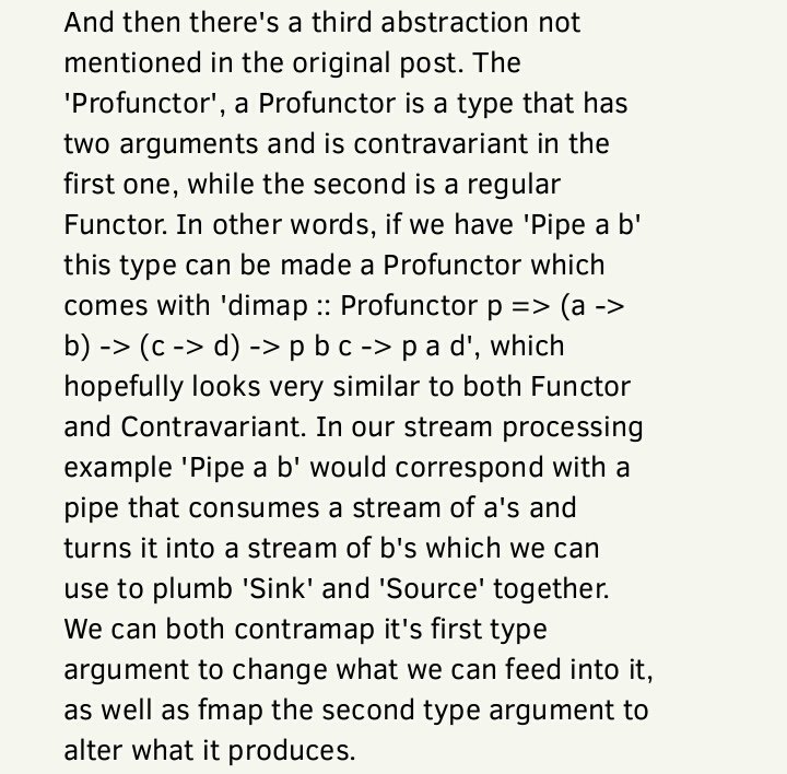 Iceland_jack's tweet image. #Haskell, good explanation of

#Functor (map output)
#Contravariant (input)
#Profunctor (input &amp;amp; output)

news.ycombinator.com/item?id=173726…