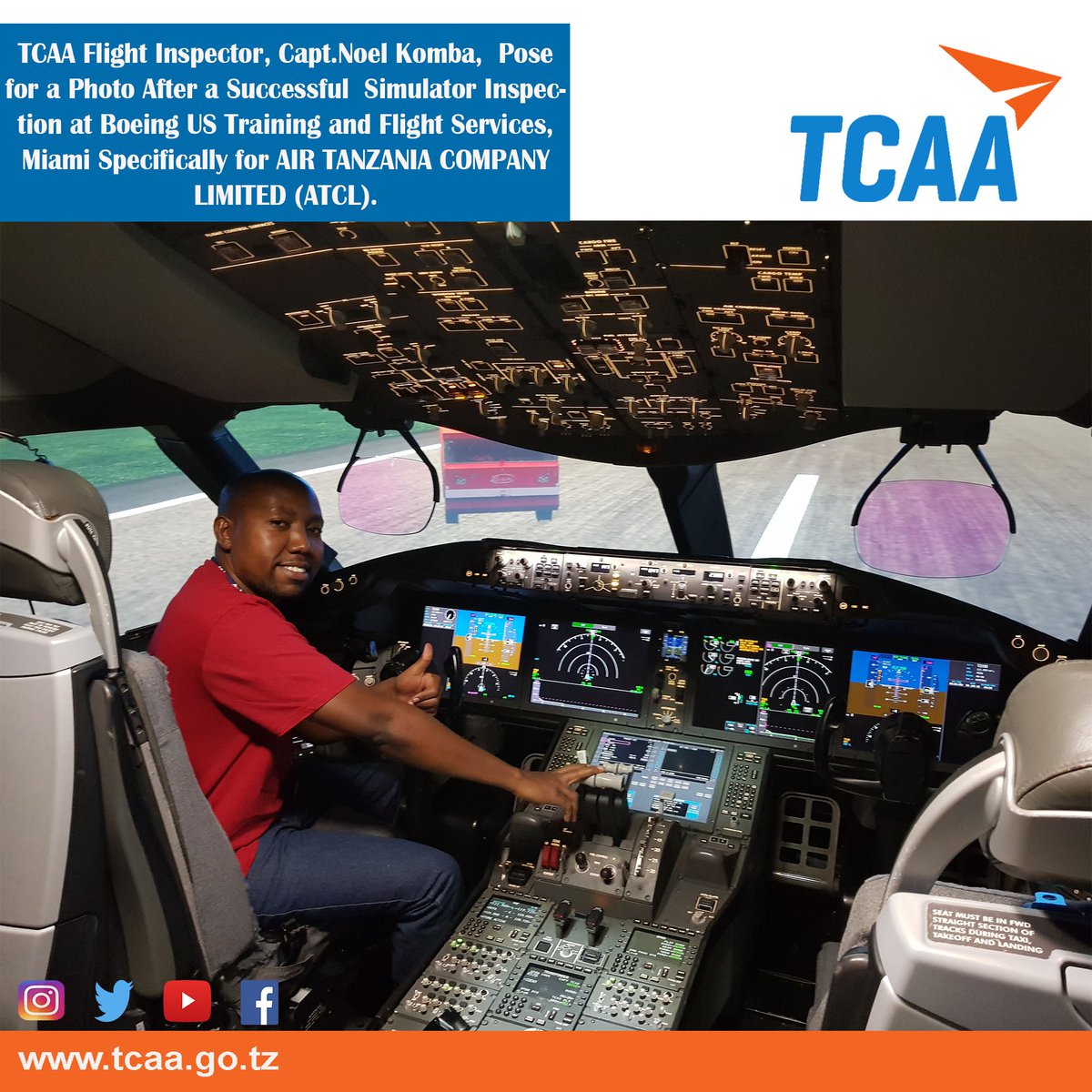 #TCAA #Tanzania #Civilaviation #Safetyregulation #Flightinspection #Flightinspector #ATCL