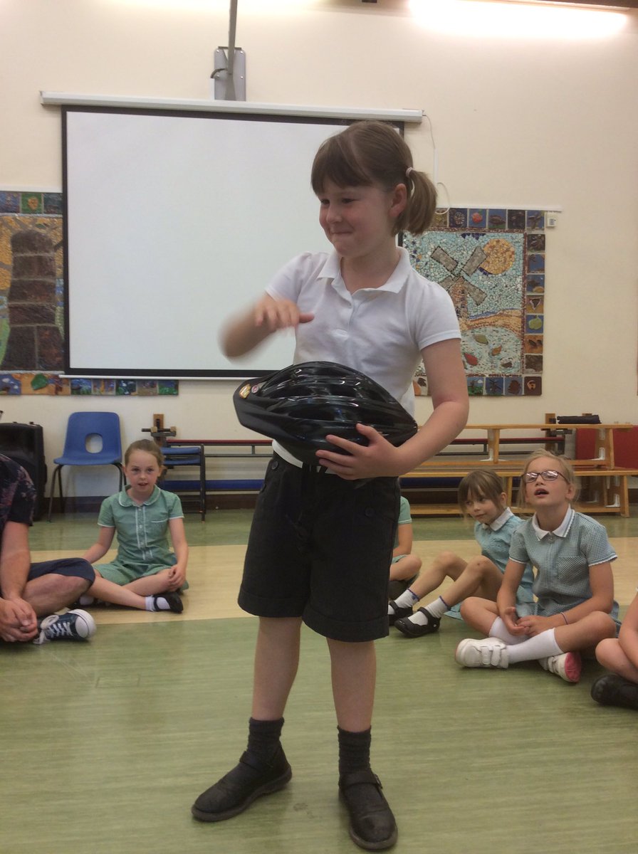 Year_2_HighHam's tweet photo. It's amazing what you can make a bike helmet into! Thank you Nick from @wassailtheatre https://t.co/JweAGr5ign