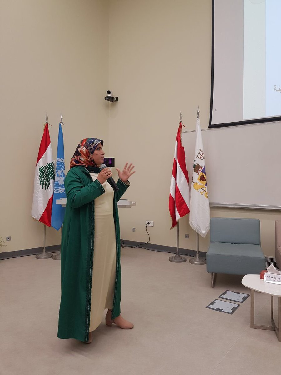 dr_abiad's tweet photo. Ms. Fatiha AlJazouli from #Morocco sharing her experience as a woman in agriculture #csft_2018 @AUB_Lebanon @Invest_Lebanon @FAO @RuralDelights @AUB_FSP @agrytech https://t.co/NVMqibYYRa