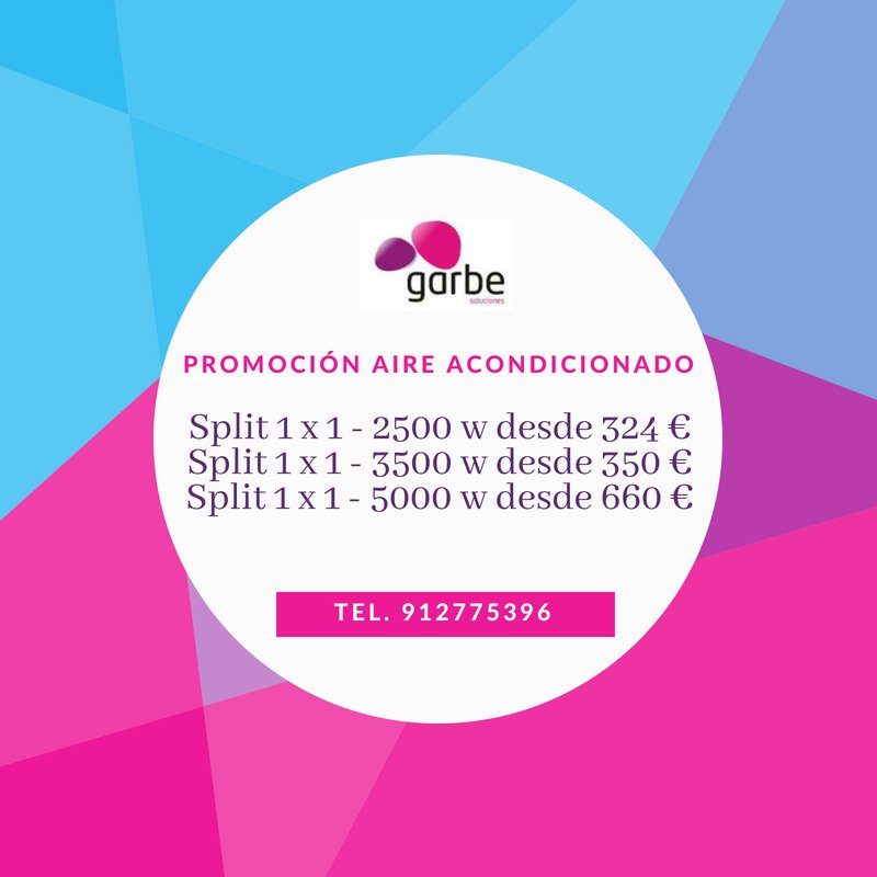 📢 ¡No dejéis pasar la oportunidad de comprar un aire acondicionado a muy buen precio! No te derritas este verano ☀ Visítanos: Av. Juan Carlos I Nº5 Local 6 #VillanuevadelPardillo 28229 Tel. 91 277 5396 #AireAcondicionado #calor  #verano #ahorrar #Garbe