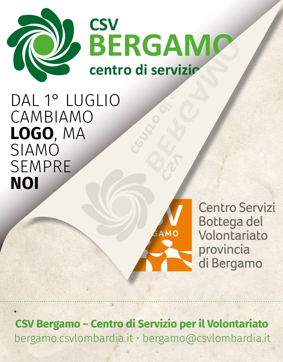 CsvBergamo's tweet photo. Dall'1 luglio cambiamo logo ma siamo sempre noi!
#csvbergamo #bergamo #csv https://t.co/PZ29IIa5C8