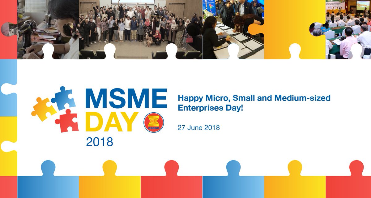 Happy Micro, Small, and Medium-sized Enterprises Day! The MSME sector has contributed significantly to the #ASEAN economy, click the link to find out more: bit.ly/2yMGNfY

 #2018MSMEDayinASEAN