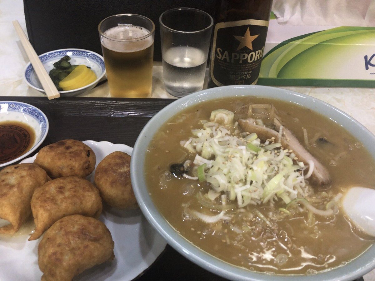 Berobero1000 台東区浅草 太陽 昨日の分も食べたひ 餃子と味噌と麦ふぁんた ここの味噌が スキ 短時間で食い過ぎた 帰ってシコって寝まーす 台東区浅草 浅草 味噌ラーメン 餃子 街の中華屋