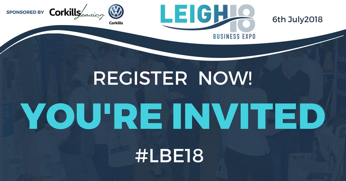 Leigh Business Expo is FREE to attend.
Generate warm leads, increase sales &amp; access free interactive business advisory sessions designed to help you grow your business. Come and go throughout the day!
Book now: buff.ly/2HMOENK