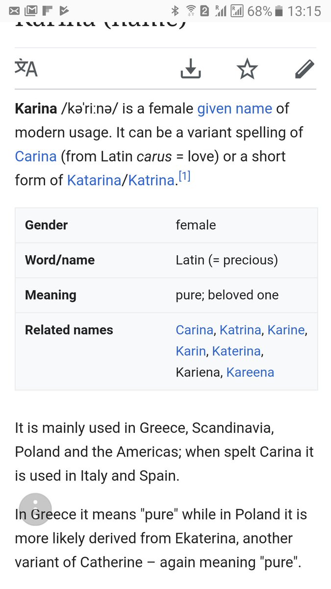 What does the name Karina mean 94 What does the name Karina mean 48