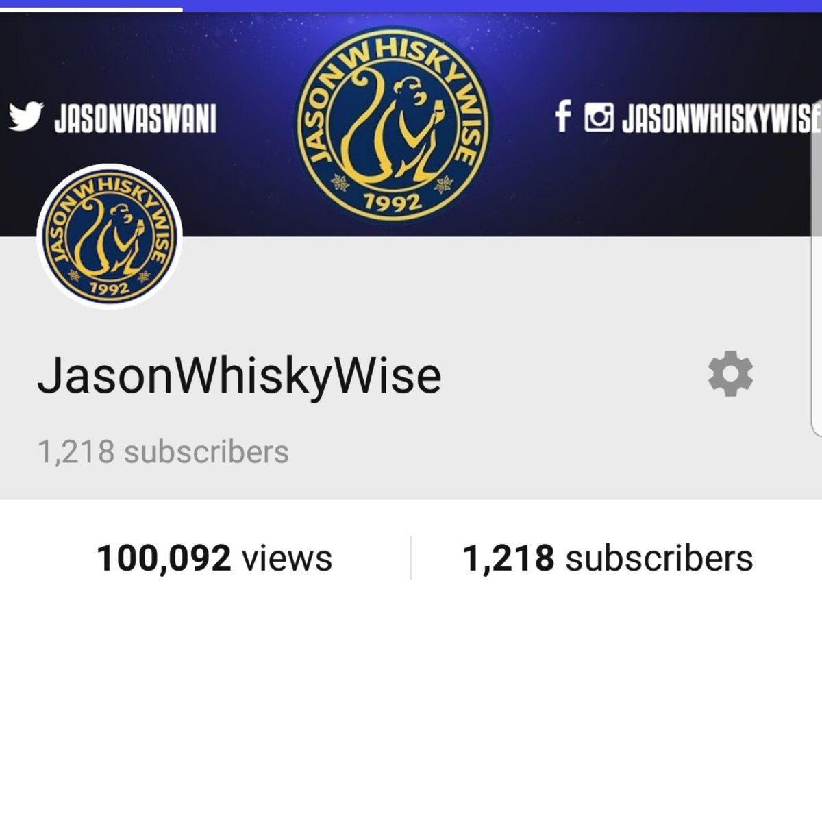 A Mammoth Milestone, my <a href="/YouTube/">YouTube</a> channel has hit 100,000 video views. A heartfelt thank you to everyone who has helped me reach this landmark milestone. Lots more content to follow. Slàinte Mhath! 
🥃
youtube.com/channel/UCGs_q… 
🥃
#WhiskyTube