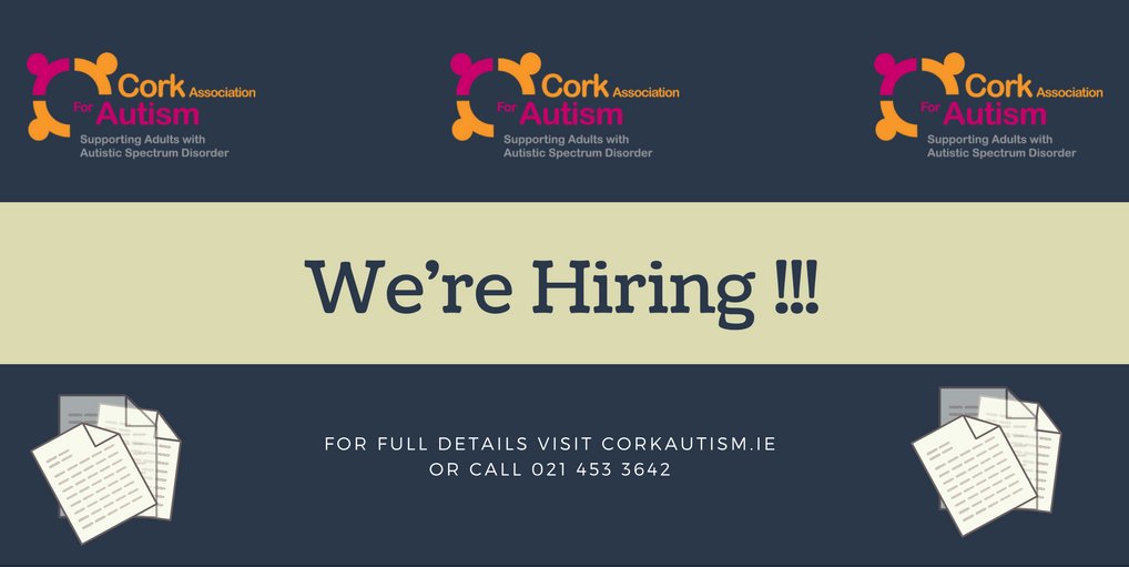 corkautism's tweet photo. Good news #jobseekers we're currently recruiting for care support workers. Full details @ https://t.co/6qEVdXsNnz … #jobfairy #JobSeekersWednesday #corkjobfairy #Recruiting #corkjobs https://t.co/JPWiiEl3cS