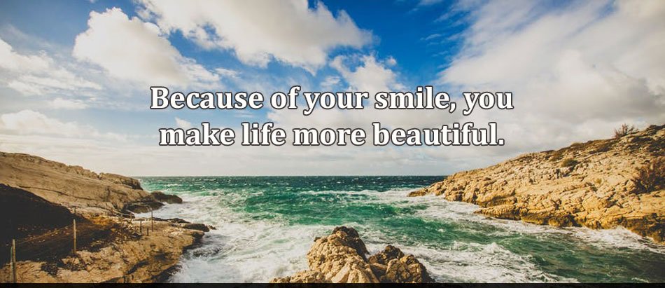dr_sidmirrafati's tweet photo. Because of your smile, you make life more beautiful.

#Lifequote #quoteoftheday #WednesdayWisdom https://t.co/sxUepHjkgt