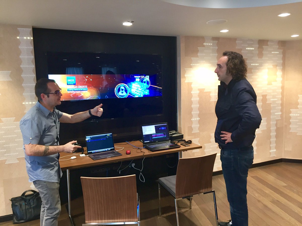 debora_piovesan's tweet photo. What a privilege to be back with #AccionaAPD dream team for #UNICEO European #Congress #LeadingEventsToTheFuture. Working hard on special effects! https://t.co/Sz5L2coUmI