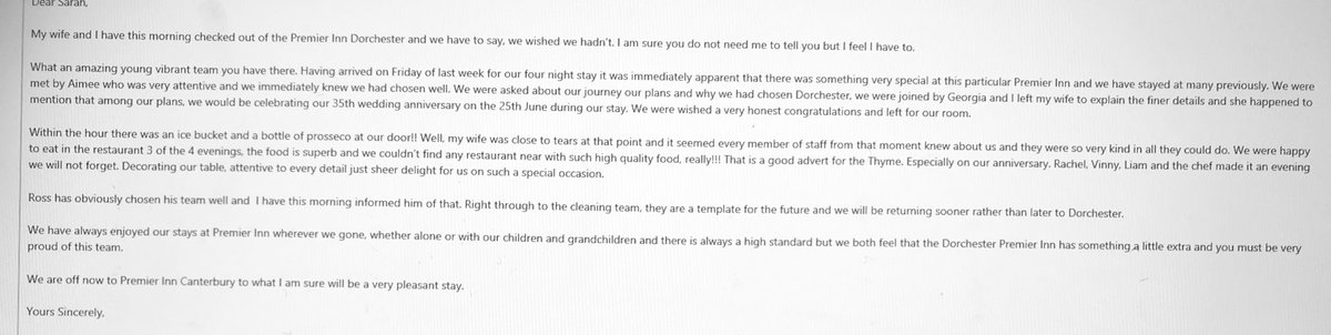 This is truly lovely feedback more for our collection here at @DorchesterInn ❤️ what a great read! @SDEBDD @thebirdlane @southcoastarea #PIWOW #DreamTeam things done right! What a year so far for these guys 😎