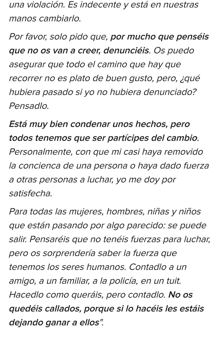 Eres valiente, eres fuerte. Hermana, estoy contigo 💜💜💜 #YoSíTeCreo #cARtaVíctima