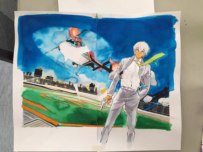 今作 ゼロの日常では青山先生のカラーっぽさを演出するために原画をチョキチョキ切り刻んでいまして、それが小学生の頃の図工の時間を思い出してとても楽しいです。自己満足ですが紹介させてください 