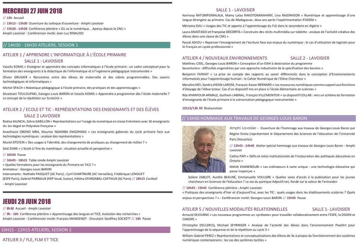 StephNetto's tweet photo. Auj. à vendr. : 3e édition du colloque #ETIC #numérique #informatique #TIC #école (après #ETIC2) à @UParisDescartes (#Paris) 👉 https://t.co/qwdIhJplLz 👈  Bon colloque à toutes et tous ! @adjectifnet @MurielEps @ticescolaire @RinaudoJL @vkomis @fvillemo @elisschneider @Iquentin https://t.co/8PhWg9ks2v