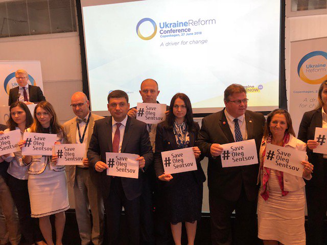 LinkeviciusL's tweet image. Another strong voice-demand- #SaveOlegSentsov! at #UkraineReformConference