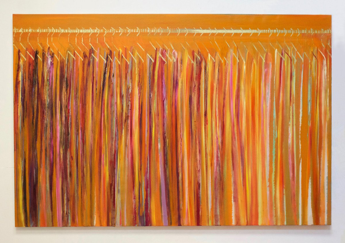 greenflowersart's tweet photo. C'est demain ! Vernissage - Midori Sato " Orange Glow"  - https://t.co/SKsGKCD1zb https://t.co/No2S3KYEGy