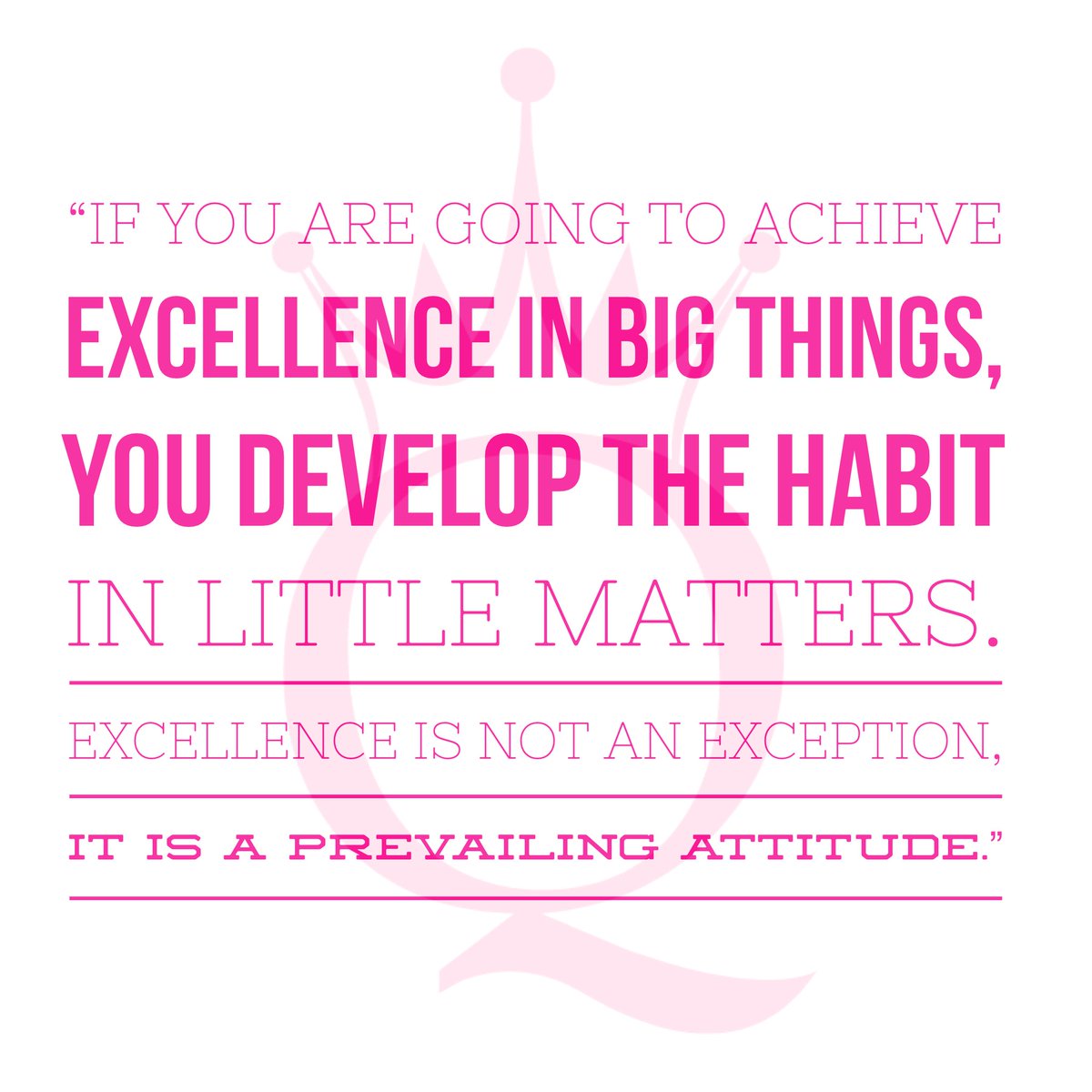 supplychnqueen's tweet photo. If you are going to achieve #excellence in big things, you develop the habit in little matters. Excellence is not an option. It’s a prevailing attitude. #supplychain #supplychainqueen #wisdomwednesday https://t.co/wDTrAKz49R