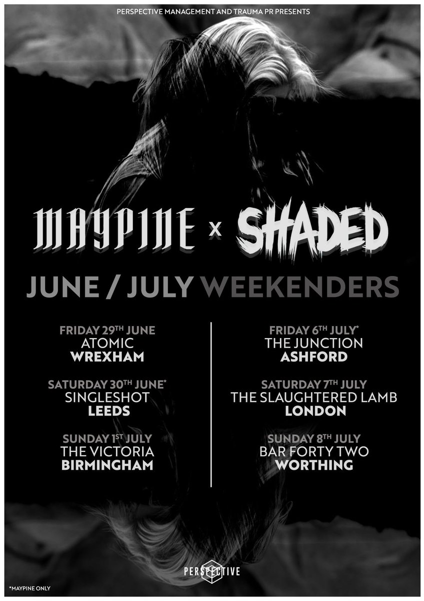 Tours with @SHADEDUK and <a href="/pdcrvuk/">Pushing Daisies</a> are happening sooner than you know it! What shows are you coming too? ❤️🖤