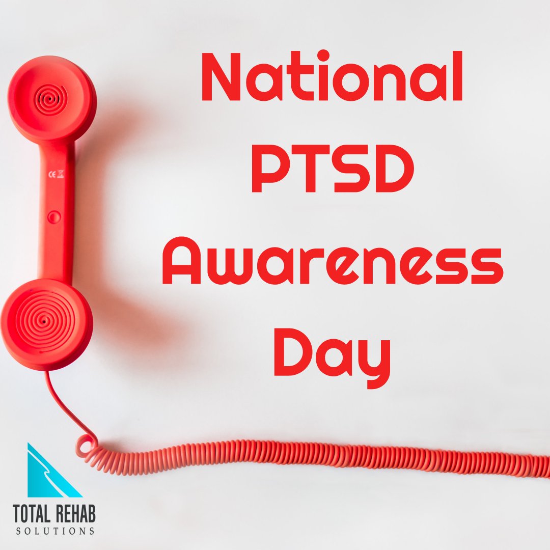 TotalRehabLLC's tweet photo. National PTSD Awareness Day. Be conscious of those around you who may be experiencing PTSD and know when to ask for help. https://t.co/o2cT0yzPjT