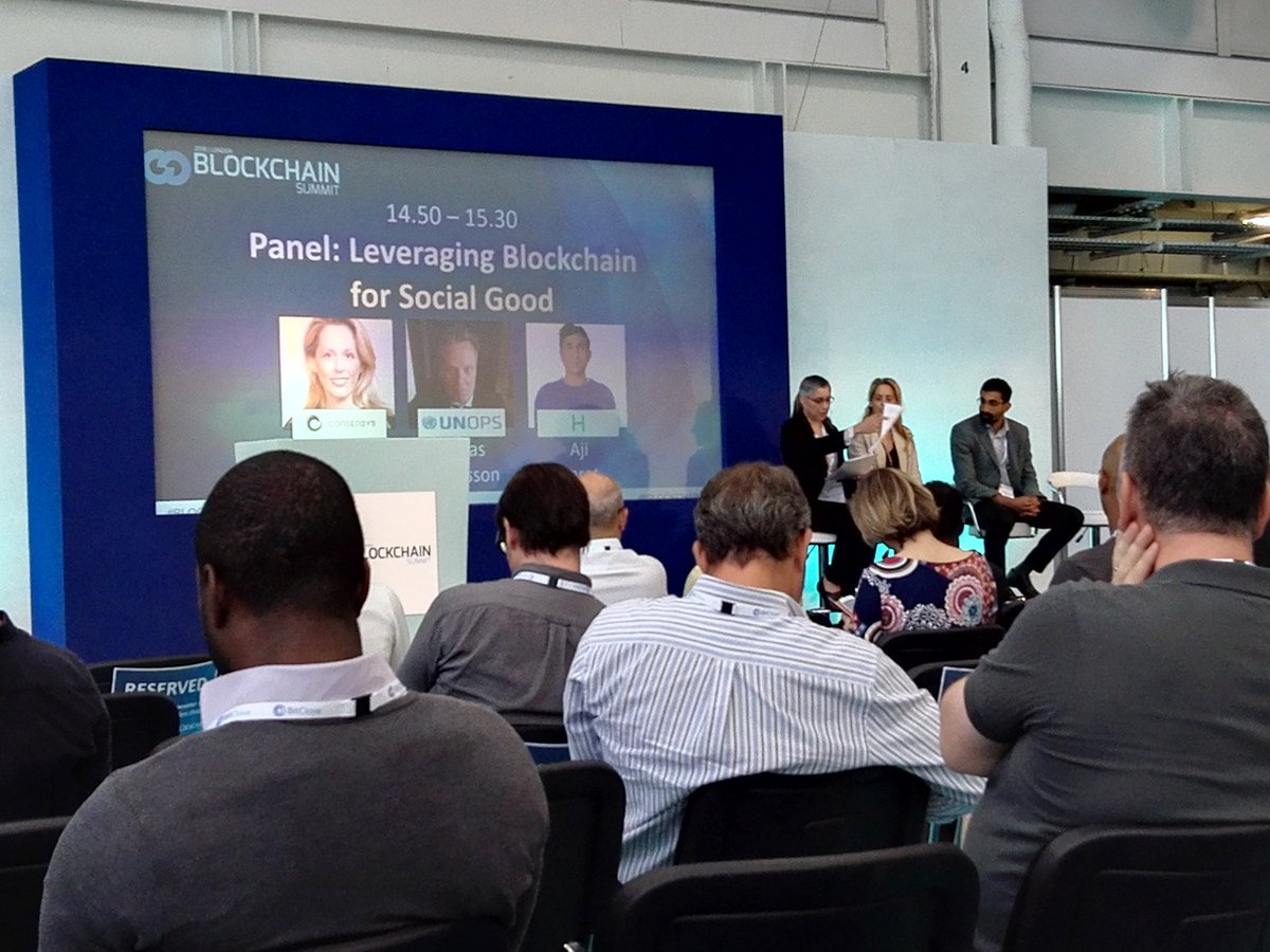carapantas's tweet photo. Attending Leveraging Blockchain for social Good #BlockchainSummit https://t.co/Pj4wNdxRu2