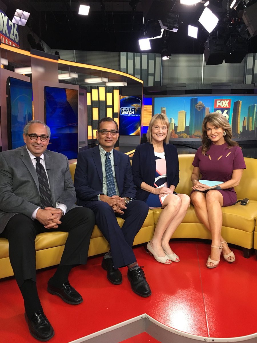 GGKovacik's tweet photo. At @FOX26Houston with @MethodistHosp Dr. Mark Ghobrial, @MDAndersonNews Dr. Milind Javle patient Kandice Fogle and @MelissaFox26 talking about bile duct cancer and liver transplants. #transplant #Cancer #donatelife https://t.co/YihrIFGtsr