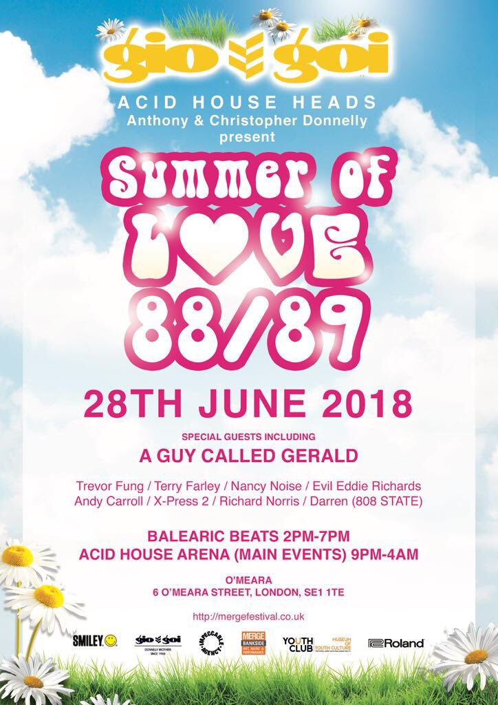 MergeFestival's tweet photo. Immerse yourself in the Summer of Love 88/89 with an Acid House festival at @OmearaLondon TOMORROW. Featuring sets from some of the most iconic DJs of the UK's rave scene.

FREE TICKETS  👉 https://t.co/pazrZtvEjU | #MERGEBankside #Bankside https://t.co/U6zUqwlIam