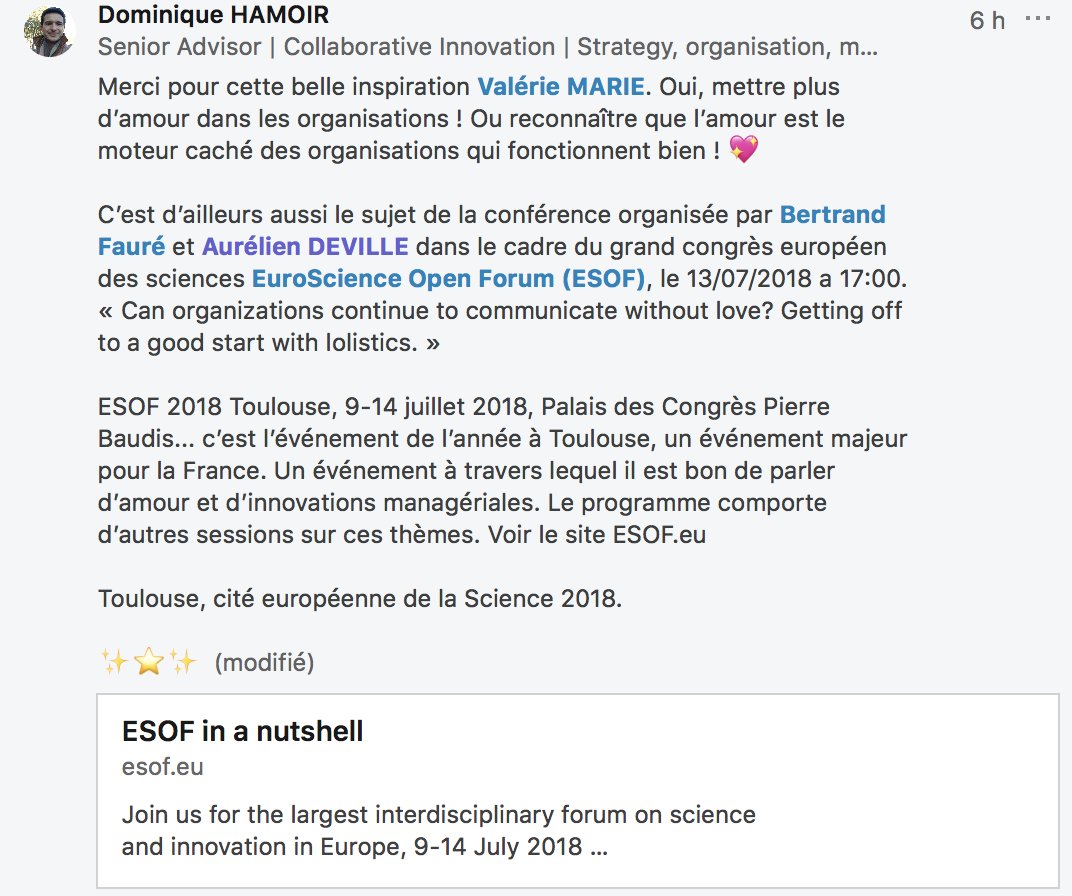 aureliendevill7's tweet photo. Yes ! On commence à parler de notre conférence à @ESOF_eu ! Tellement content d'être sélectionné avec @Faurebertrand pour ce grand événement scientifique ! #ESOF2018 @Univ_Toulouse #Ucrowd #science https://t.co/uLIyl920HF