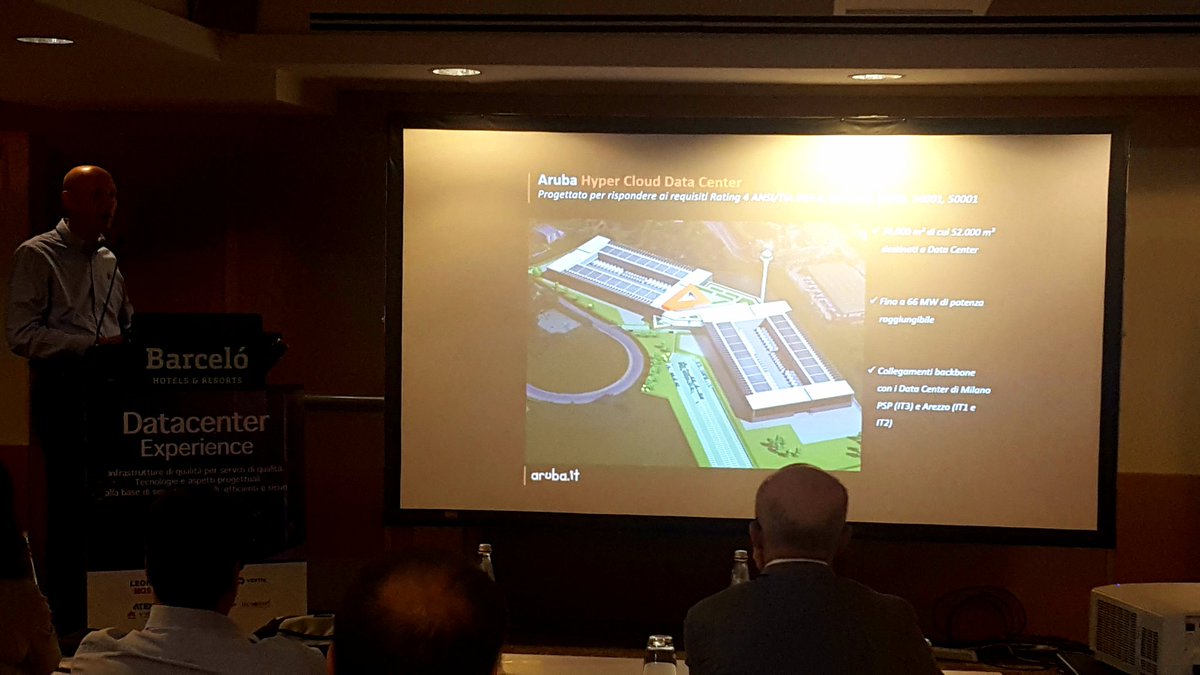 Arubait's tweet photo. #DataCenter18 oggi con @soiel_it: il #DataCenter come fulcro abilitante del business delle aziende: tutto passa attraverso le facility che devono rispettare i migliori standard di settore 
#datacenterExperience #Technology #TechnologyNews https://t.co/nVy0lzA3rU
