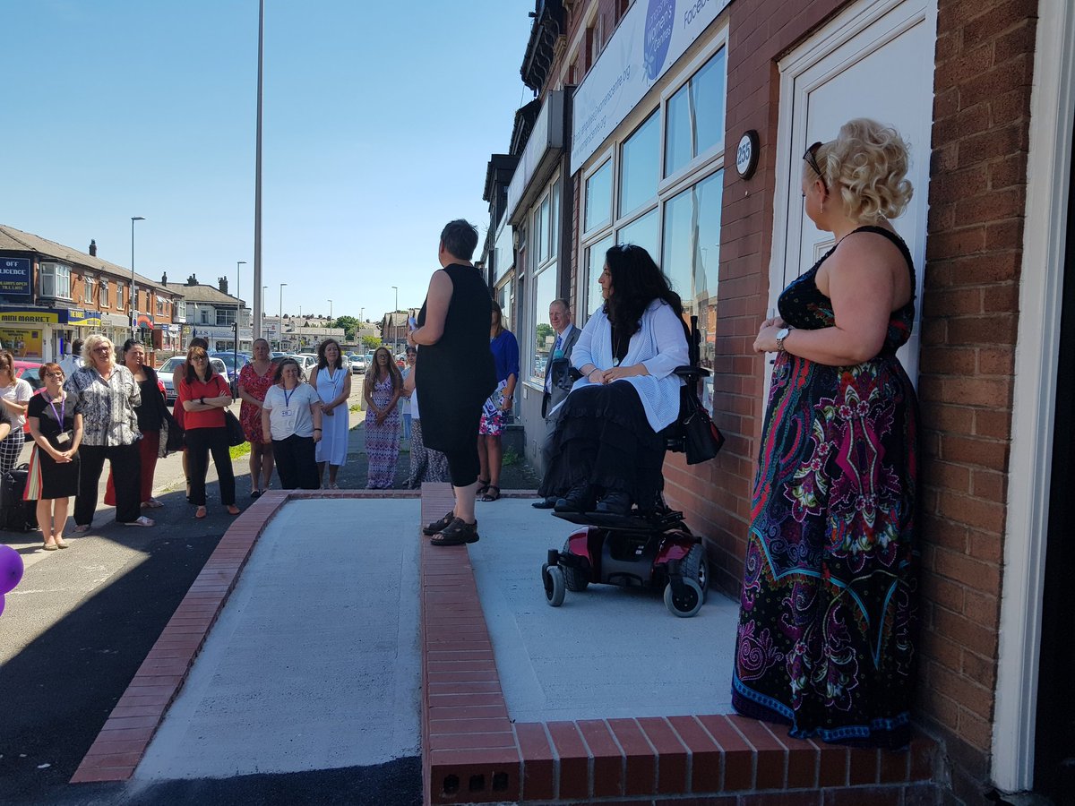 criminographer's tweet image. Privileged to have been at the launch of the new Blackpool @WomensCentred venue today. Such dedicated staff doing amazing things for/with local women.  Alexander and I also signed up to the #walkwith event in September to help raise money!