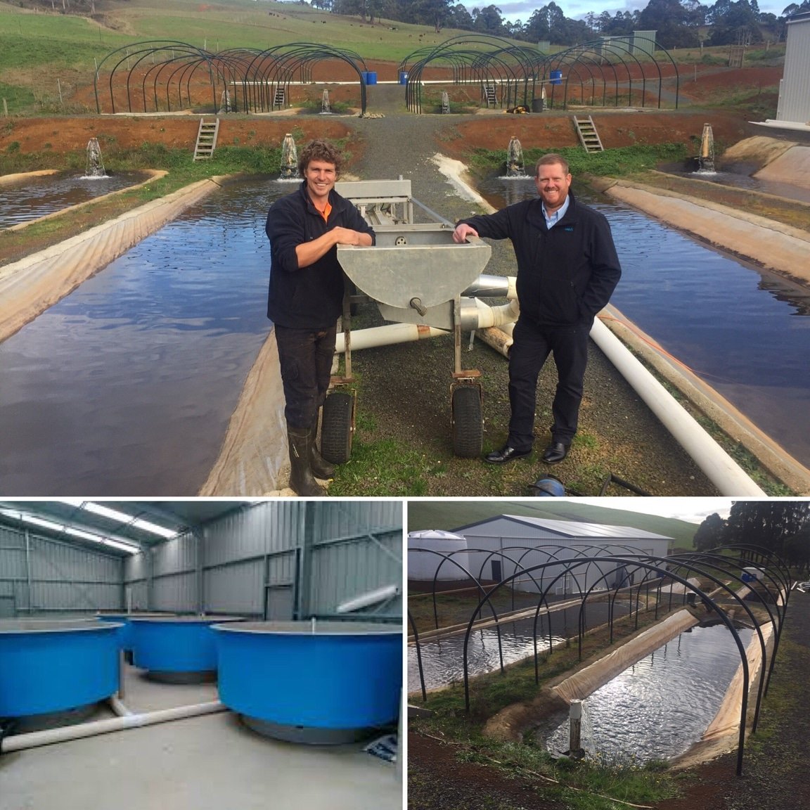 Awesome arvo with Leigh &amp; Mel Atkinson from Atkinson Aquaculture. If you're after some delicious 🌈 Trout farmed in Natone on the NW of TAS, then head into Woolies or any of the fresh fish retailers in Burnie, Devonport and Launceston. #supportingsmallbiz #atkinsonaquaculture