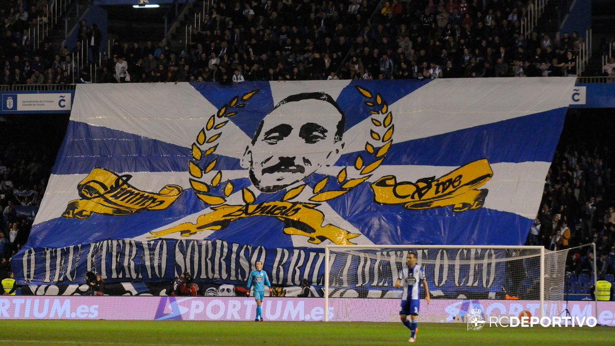 Tifo de Jimmy en un partido del Deportivo (Foto: RCD).