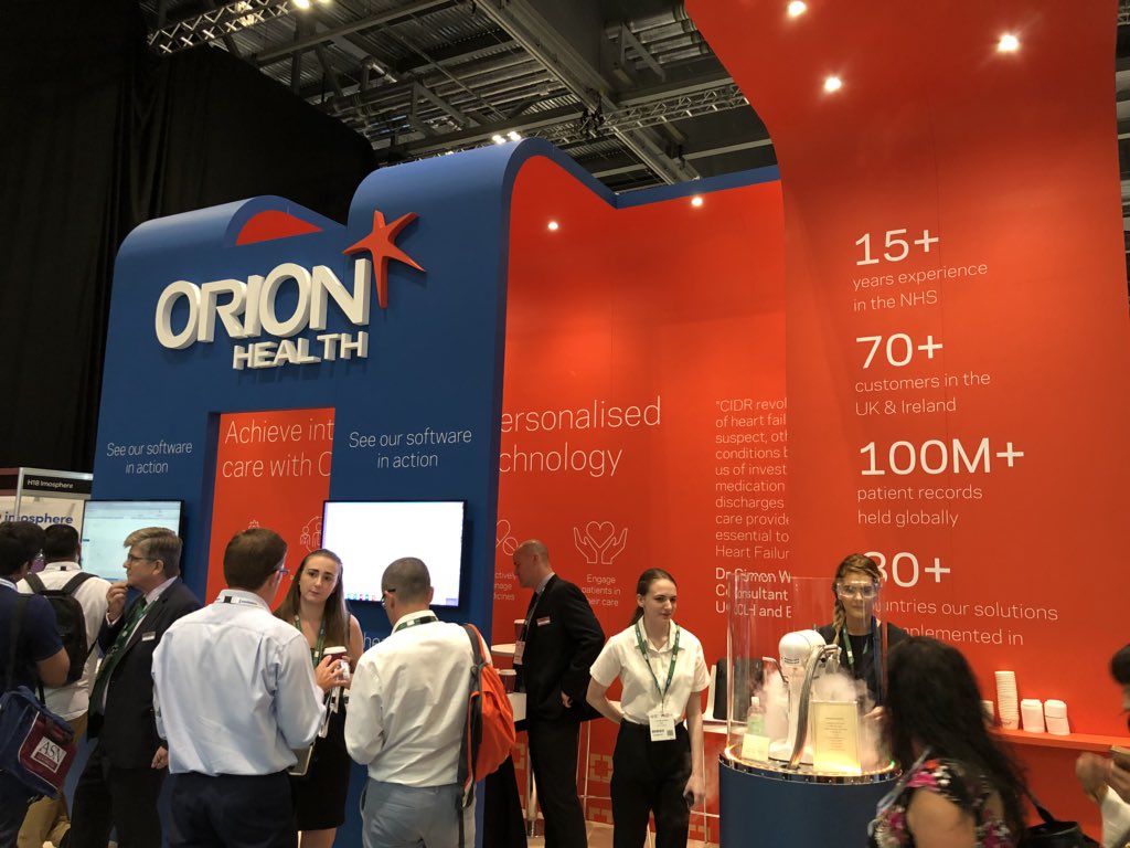 philipjohnnunn's tweet photo. Good to see another Kiwi company nice and busy here at the HealthPlus Care show. @orionhealth #snapcomms #healthpluscare18 https://t.co/61G3LyW4HL